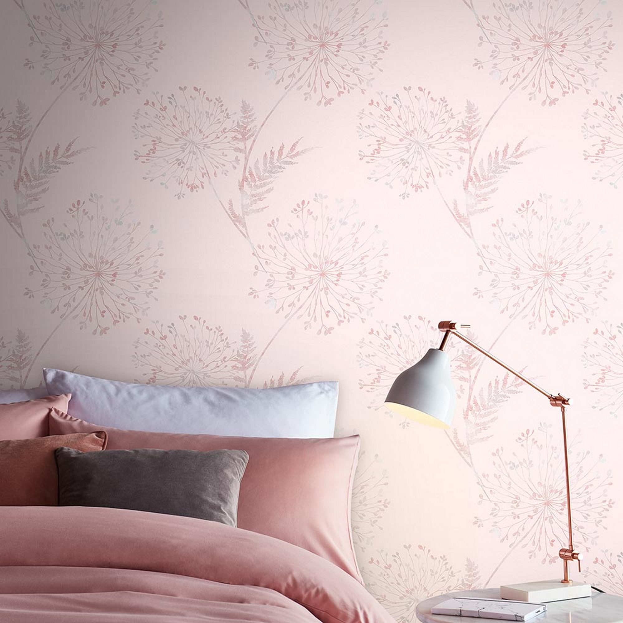 Wish Floral Wallpaper 106435 By Graham Brown In Blush Pink